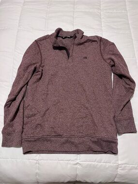 Travis Mathew Men's Maroon Cloud Quarter Zip-Up